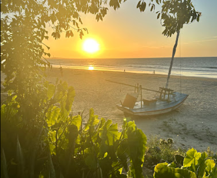 Pôr do sol na praia de moitas